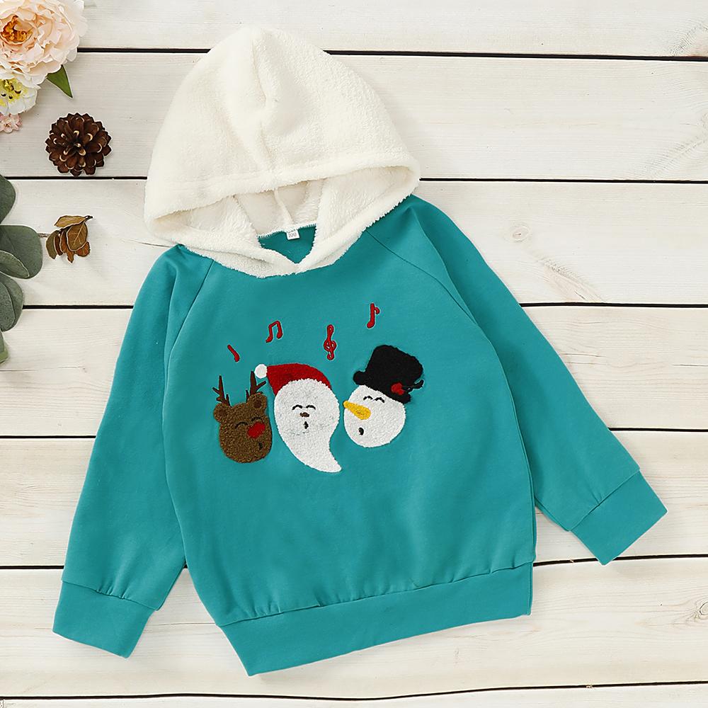 Girls Cartoon Hooded Long Sleeve Top children wholesale clothing