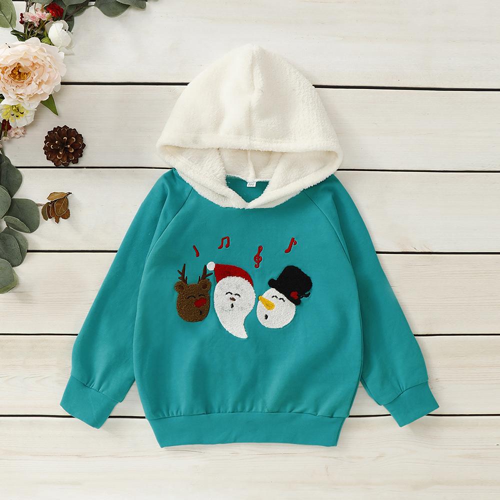 Girls Cartoon Hooded Long Sleeve Top children wholesale clothing