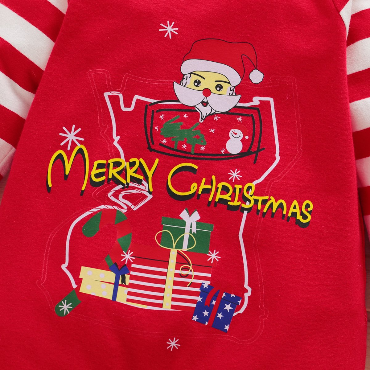 Baby Cartoon Letter Printed Striped Romper baby wholesale clothing