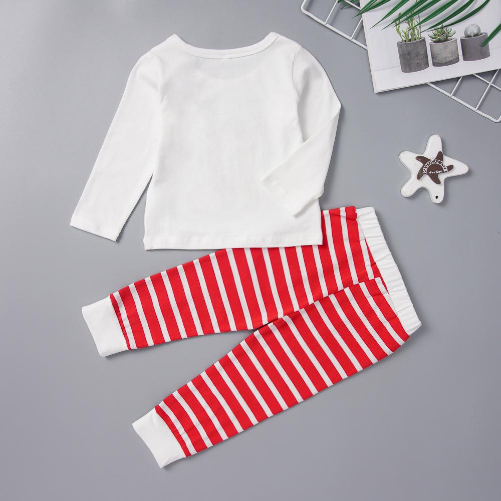 Girls Cartoon Long Sleeve Striped Top & Pants Wholesale Toddler Clothing