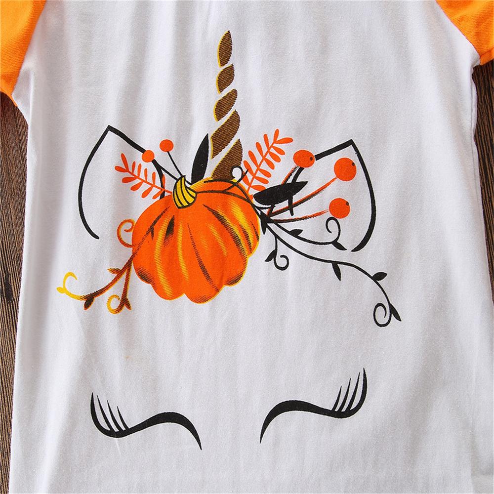 Girls Halloween Cartoon Long Sleeve T-shirt Cheap Baby Girl Clothes Boutique