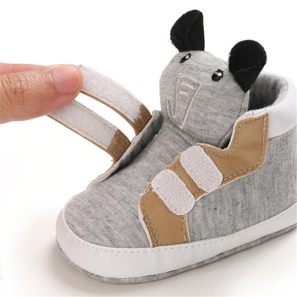 Baby Unisex Cartoon Magic Tape Canvas Sneakers Toddler Shoes Wholesale
