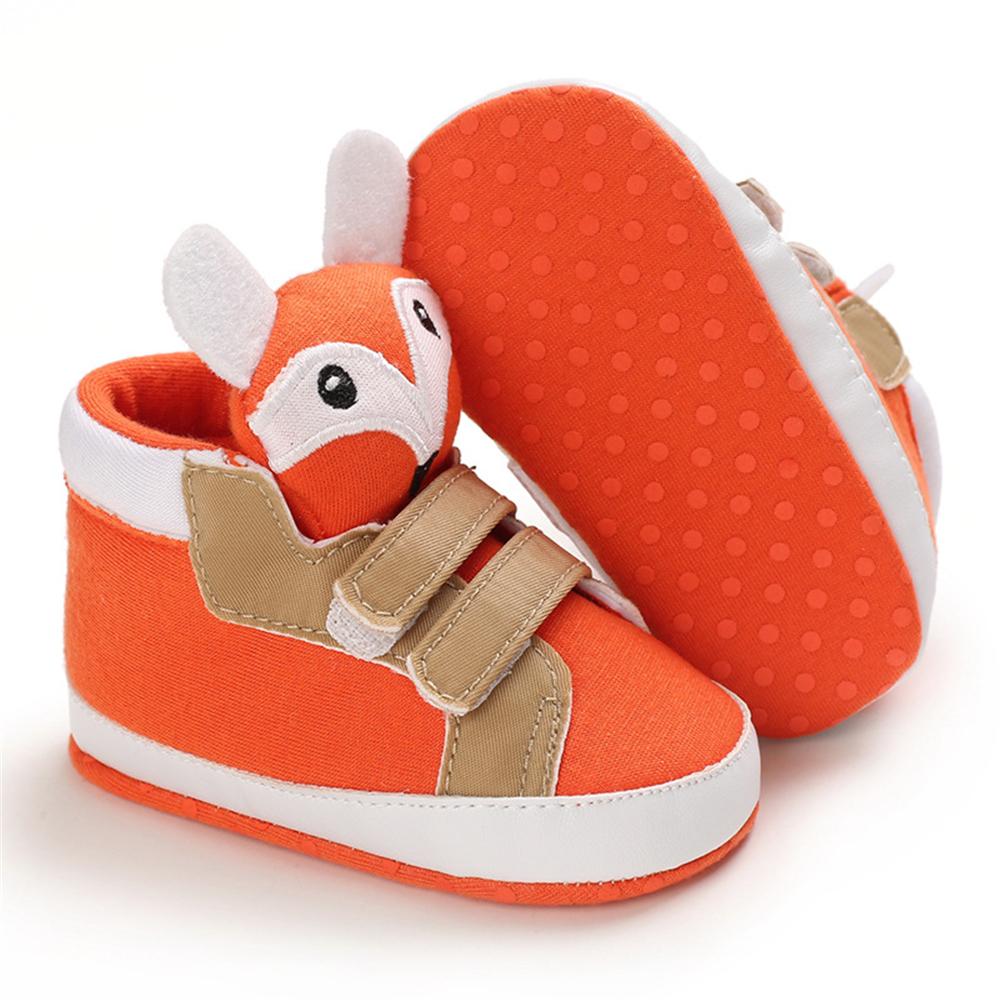 Baby Unisex Cartoon Magic Tape Canvas Sneakers Toddler Shoes Wholesale