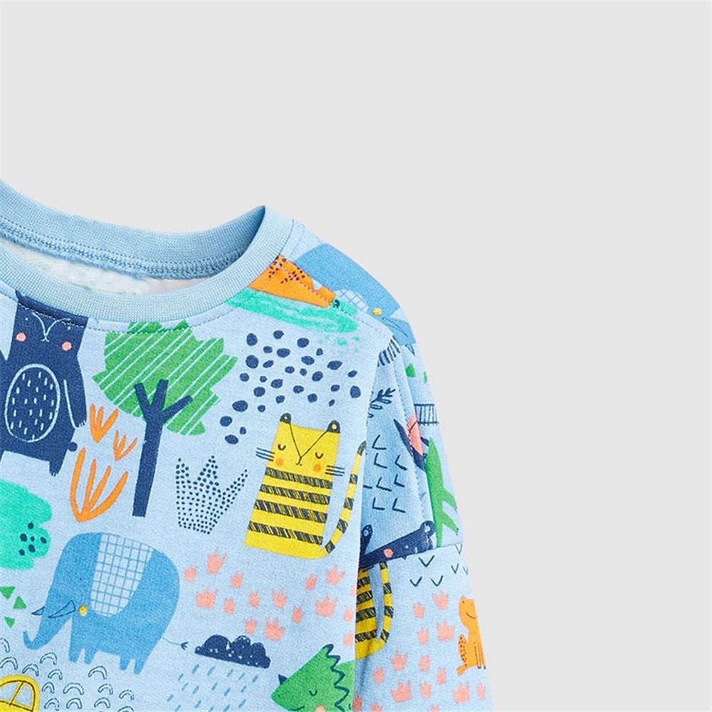 Boys Cartoon Printed Casual Long Sleeve Jumpers