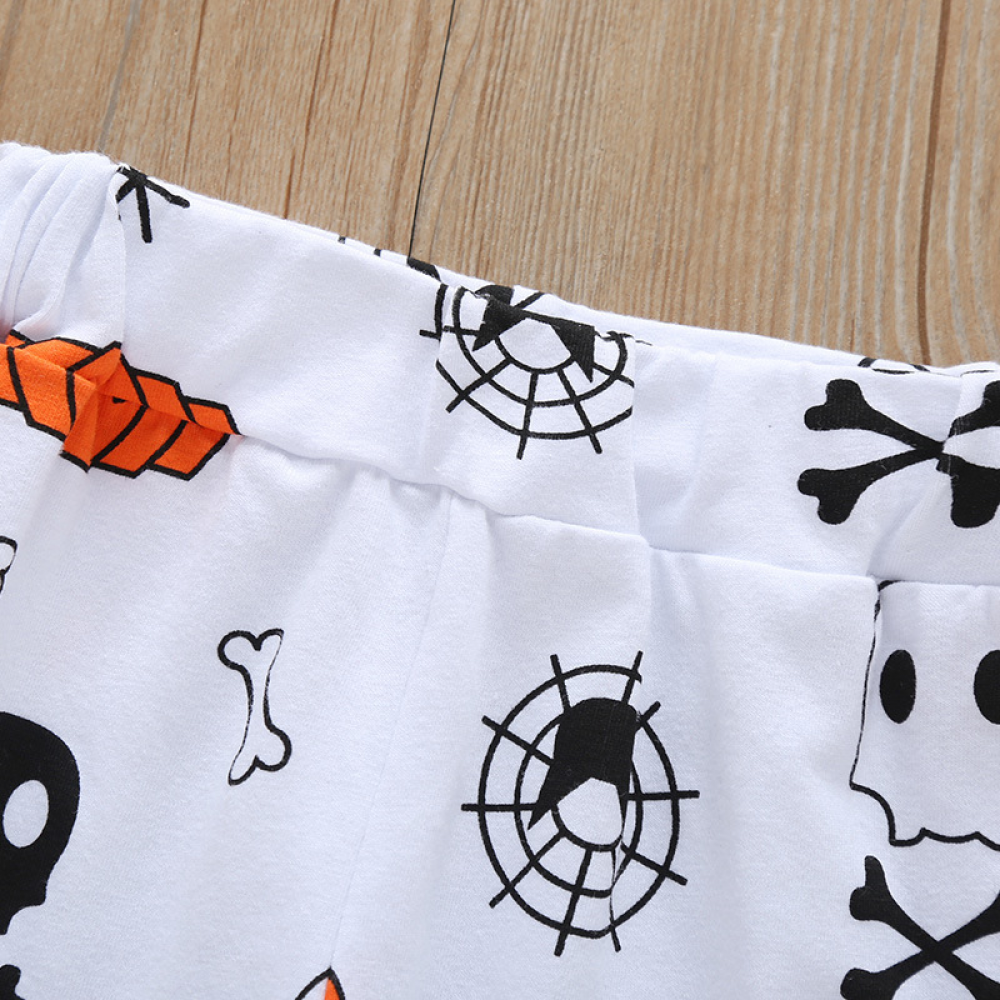 Baby Boys Cartoon Printed Halloween Long Sleeve Romper & Pants Wholesale Baby Clothes