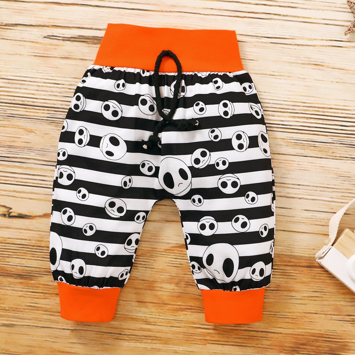 Baby Boys Cartoon Printed Halloween Long Sleeve Romper & Pants & Hat baby clothes wholesale