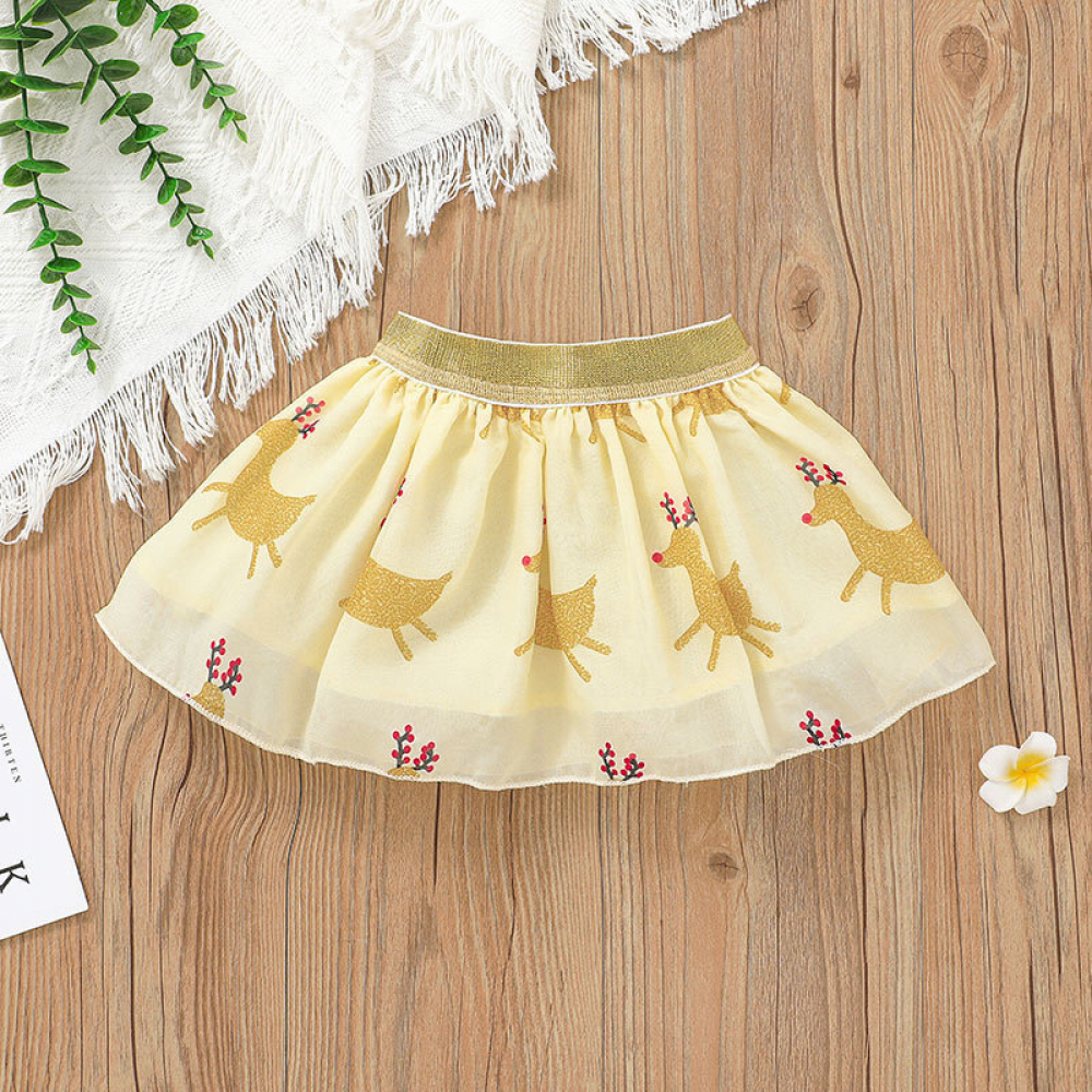Baby Cartoon Printed Long Sleeve Romper & skirt & Headband Wholesale Baby Clothes