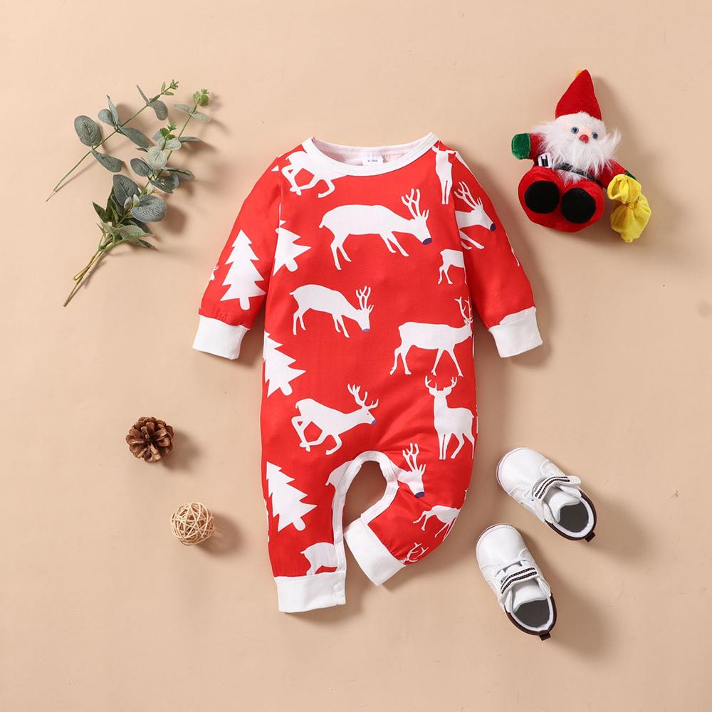 Baby Cartoon Printed Long Sleeve Romper wholesale baby clothes usa