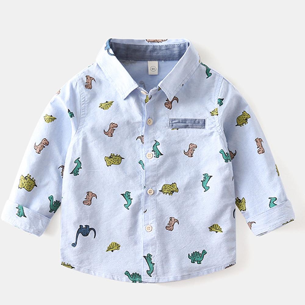 Boys Cartoon Printing Dinosaur Shirt Boys Wholesale Clothing