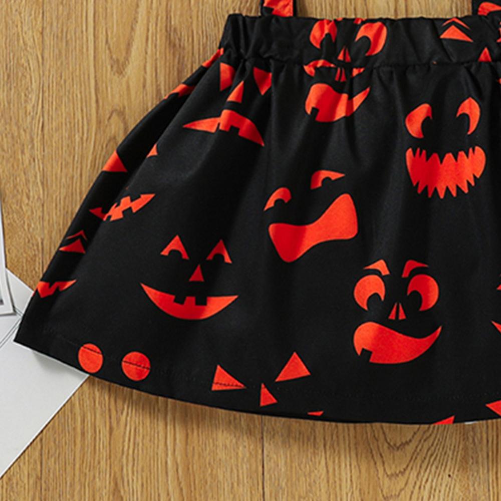 Cartoon Pumpkin Long Sleeve Romper & Skirt & Headband wholesale kids clothing