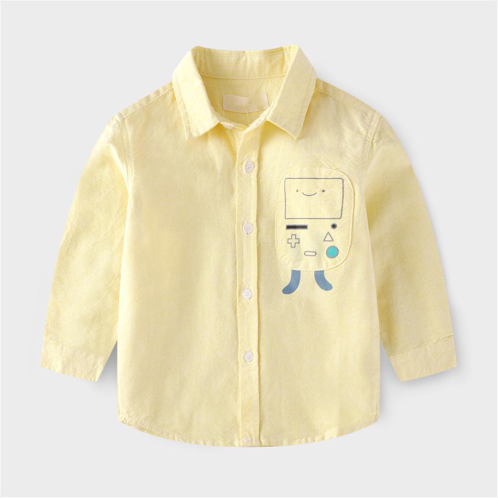 Boys Cartoon Robot Long-sleeved Shirts Wholesale