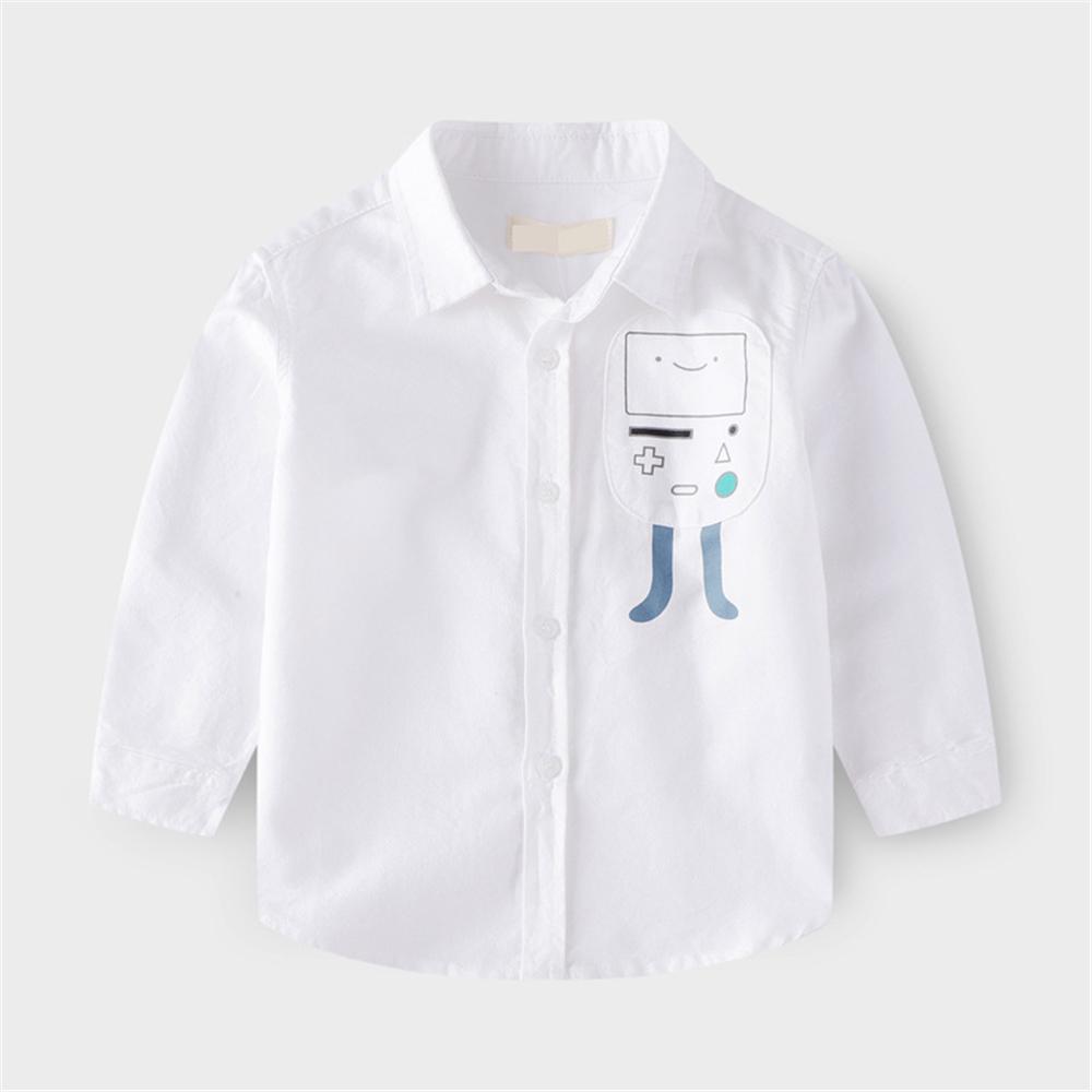 Boys Cartoon Robot Long-sleeved Shirts Wholesale