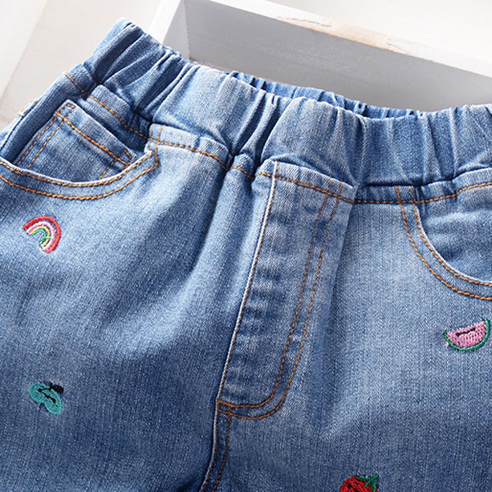 Girls Cartoon Solid Color Casual Jeans Wholesale