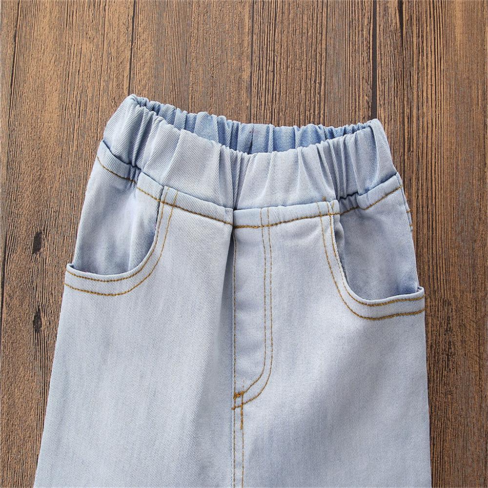 Girls Casaul Pocket Flared Jeans Wholesale