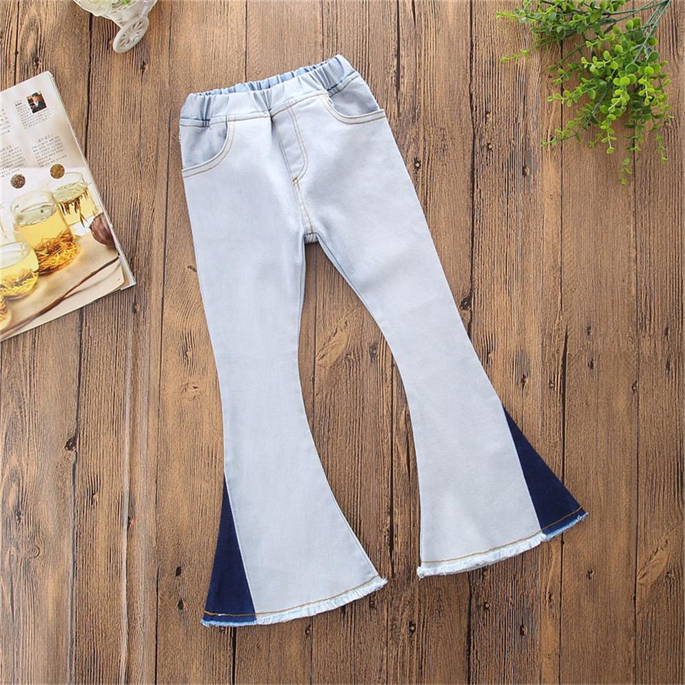 Girls Casaul Pocket Flared Jeans Wholesale