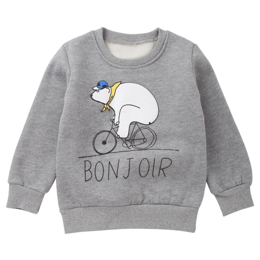 Boys Casual Cartoon Printed Long Sleeve Tops Wholesale