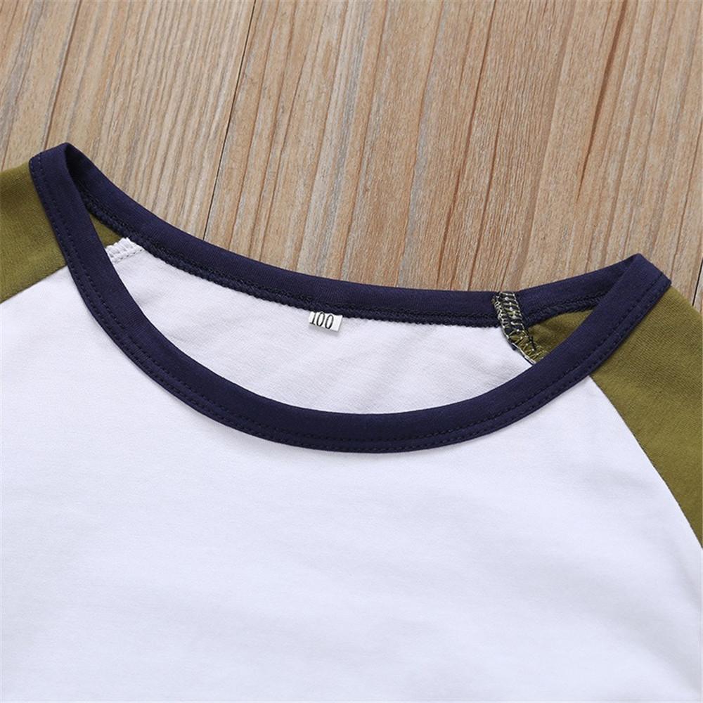 Boys Casual Color Block Long Sleeve Tops