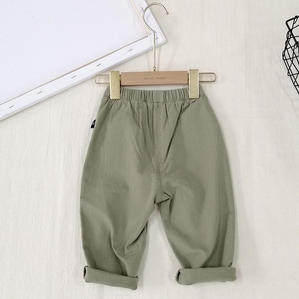 Girls Casual Elastic Waist Solid Trousers Wholesale