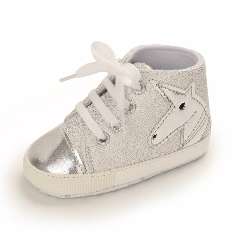 Baby Casual Cartoon Unicorn Lace Up Shoes Wholesale Baby Shoes