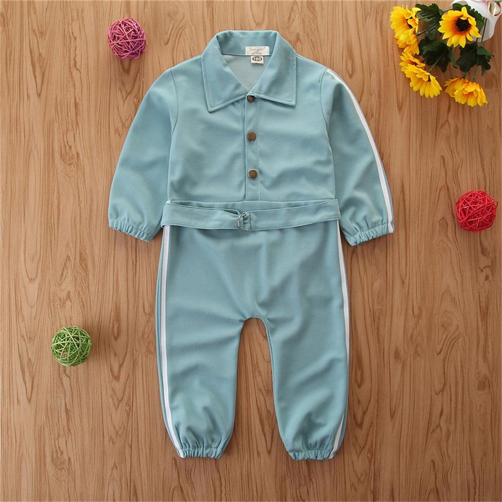 Girls Casual Long Sleeve Jumpsuit Wholesale Girls Boutique Clothing