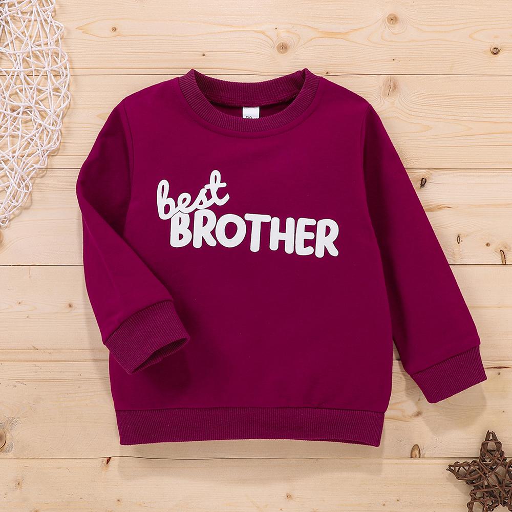 Boys Casual Long Sleeve Letter Printed T-shirt trendy kids wholesale clothing