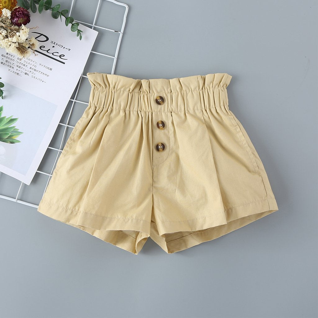Children'S Clothing Summer New Children'S Pants Girls Casual Apricot Korean Girls Casual Shorts Baby Girl Wholesale