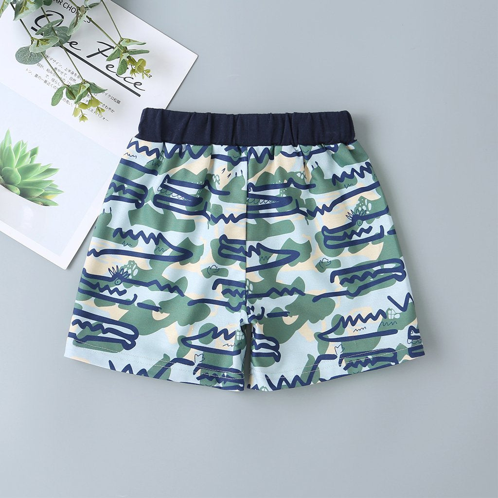 Children'S Clothing Summer New Style Children'S Pants Beach Pants Casual Dinosaur Print Boys Casual Shorts Baby Boys Clothing Wholesale