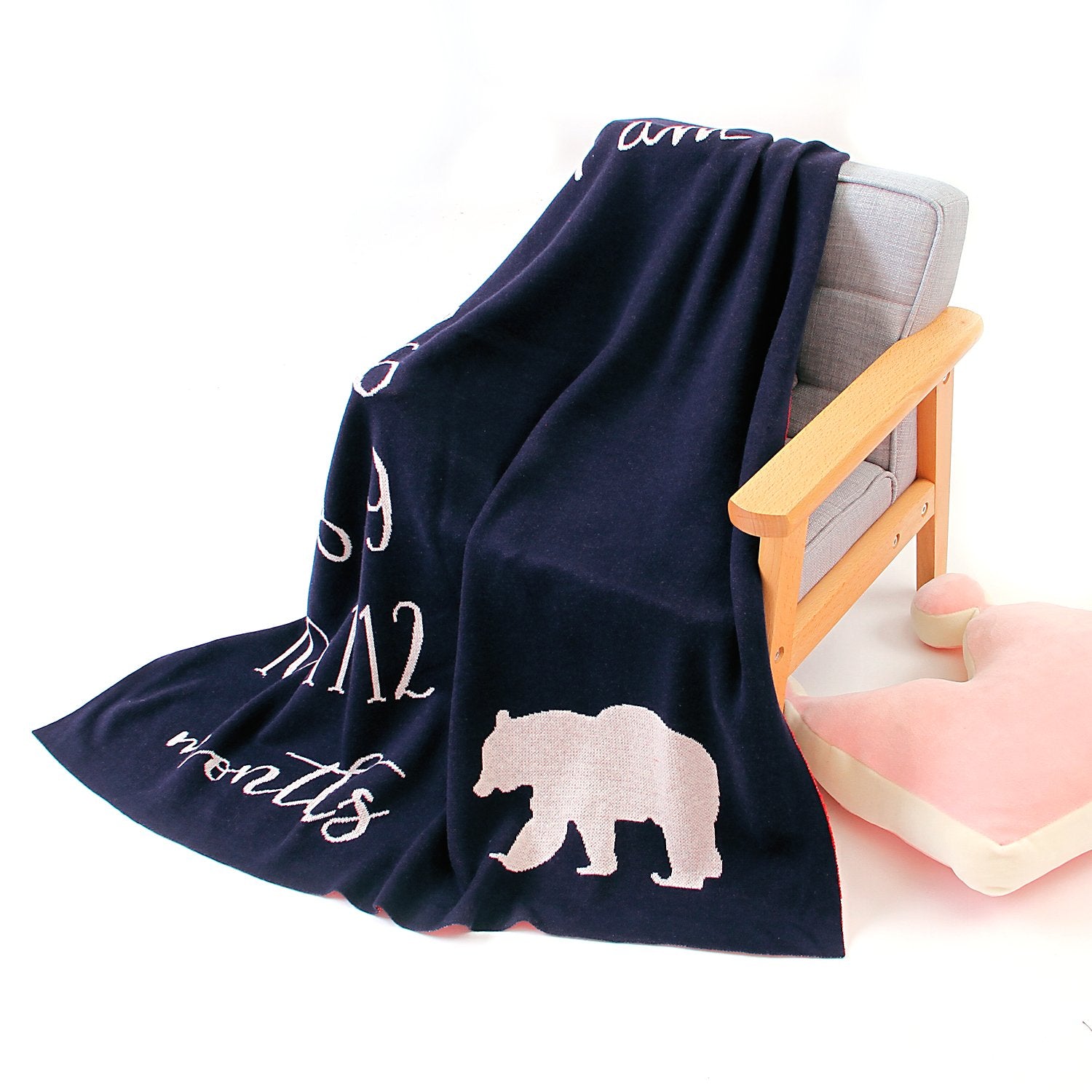 Children'S Photograph Memorial Blanket Knitted Cover Blanket Baby Milestone Blanket Baby Clothes Wholesale