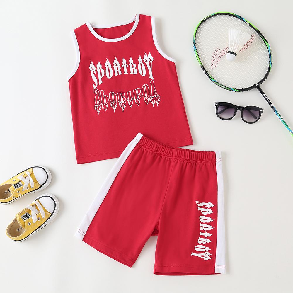 Children'S Summer Leisure Sports Sleeveless Shorts Suit Buy Wholesale Kids Clothing