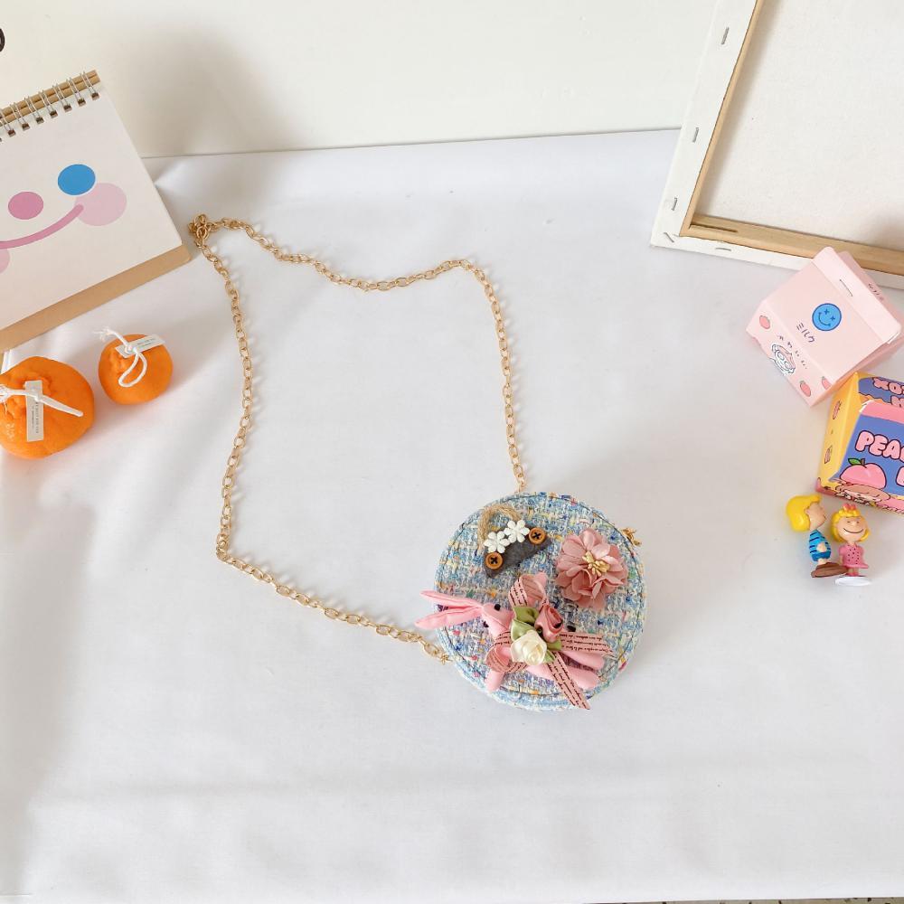 Children's Cotton And Linen Rabbit Princess Accessories Small Round Bag Children's Bags Wholesale