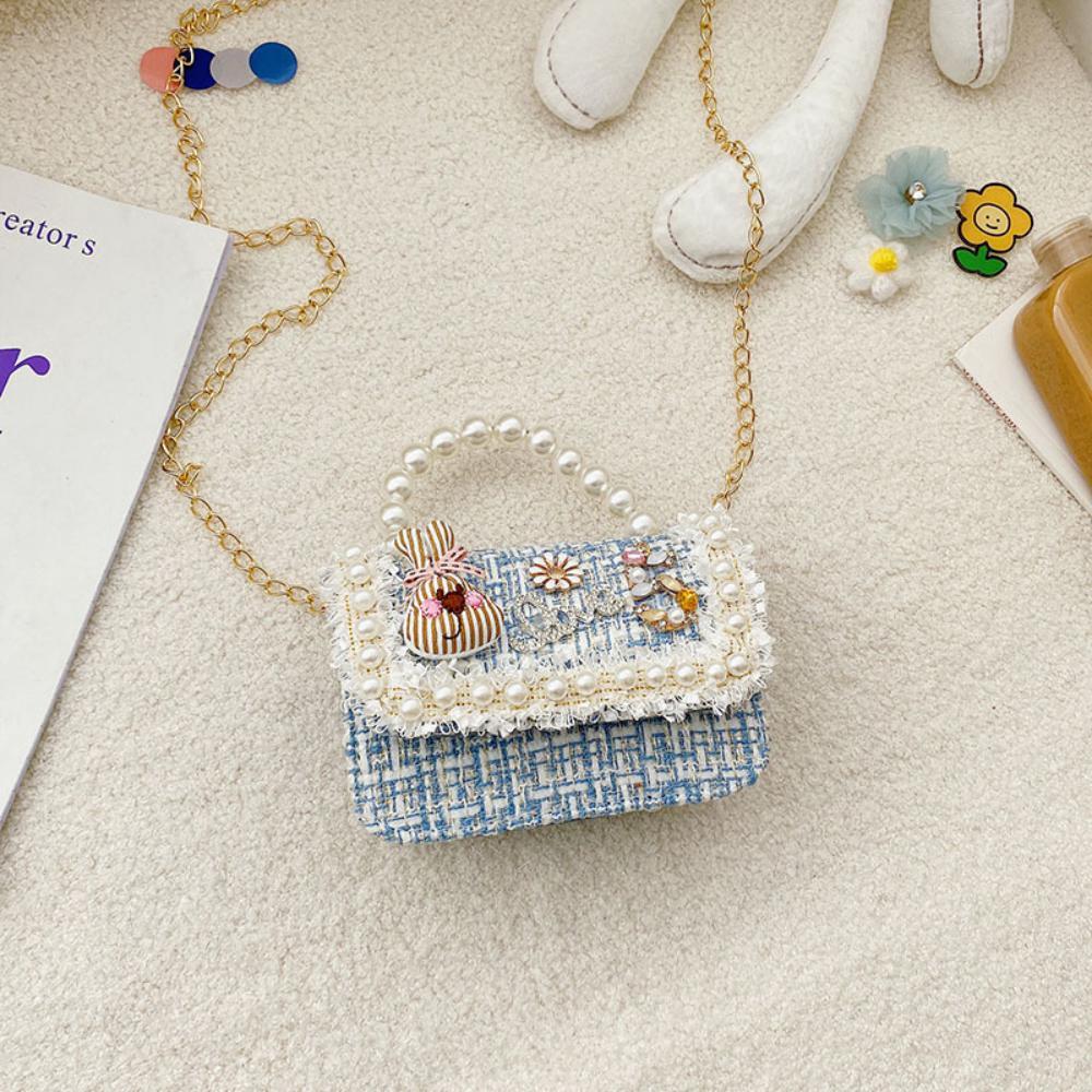 Children's Cute Bow Pearl Handbag Children's Bags Wholesale