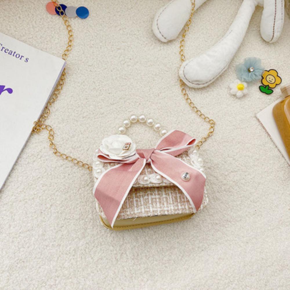 Children's Cute Bow Pearl Handbag Children's Bags Wholesale