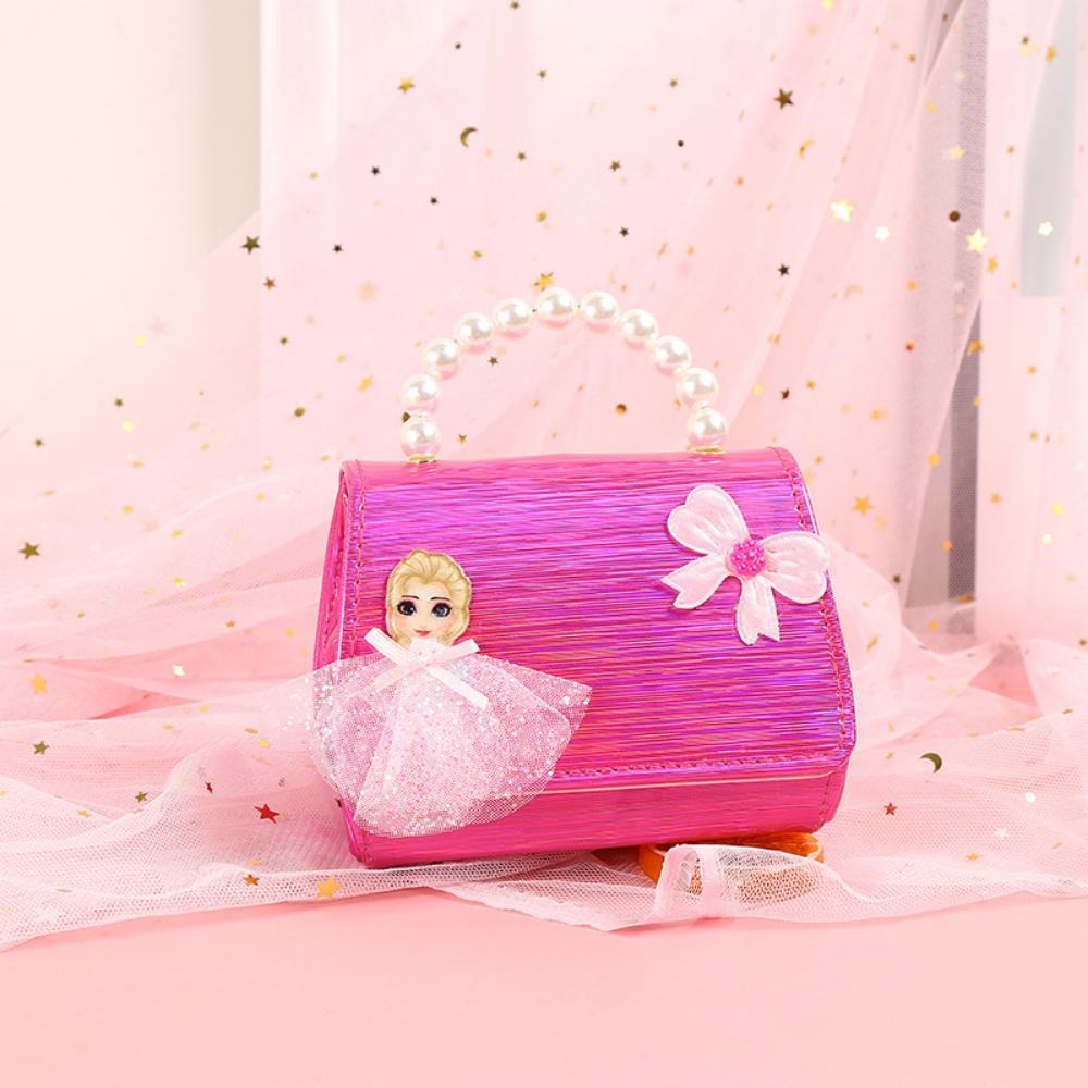 Children's Mini Messenger Bag Princess Butterfly Fashion Girls Pearl Bag Children's Bags Wholesale