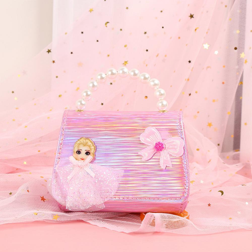 Children's Mini Messenger Bag Princess Butterfly Fashion Girls Pearl Bag Children's Bags Wholesale