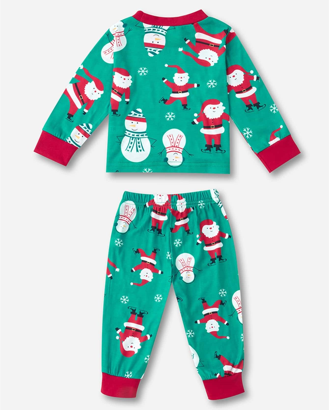 Baby Girls Christmas Cartoon Printed Long Sleeve Top & Pants Baby Outfits