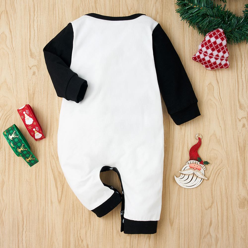 Baby Christmas Letter Printed Long Sleeve Romper baby clothes wholesale