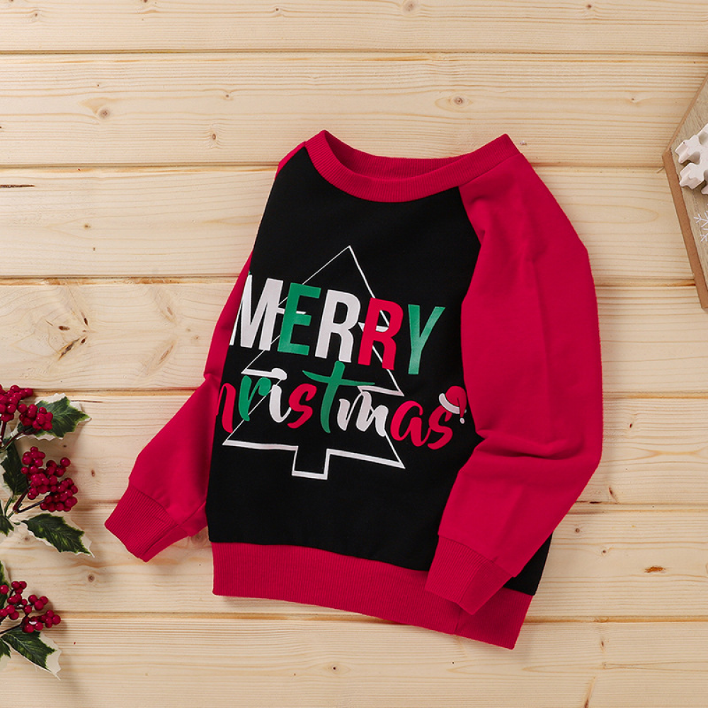 Baby Christmas Letter Printed Long Sleeve Top baby clothes wholesale distributors