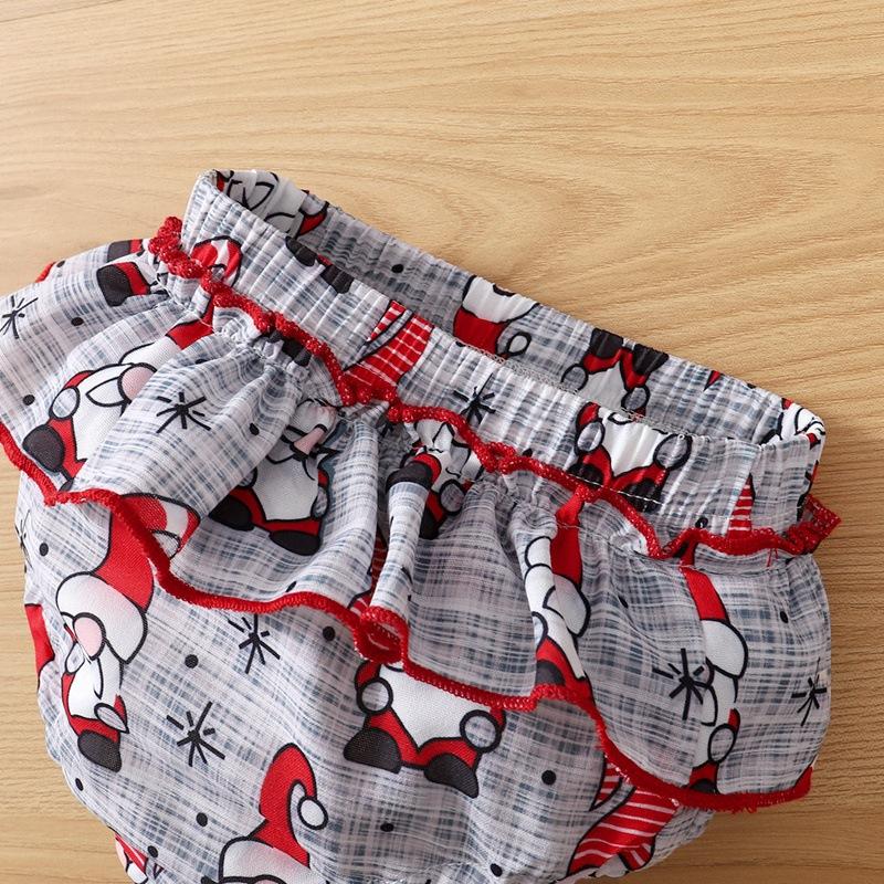 Baby Girls Christmas Long Sleeve Bow Top & Shorts baby clothes wholesale distributors
