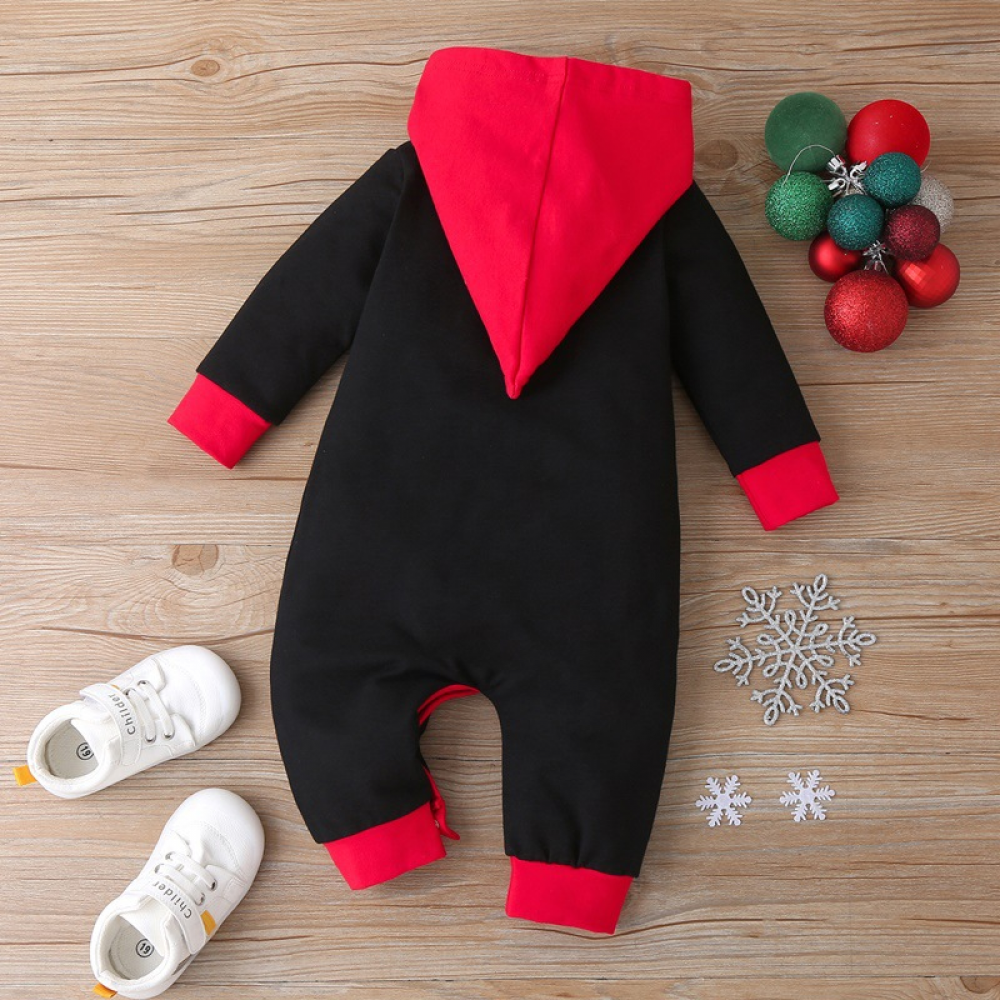 Baby Christmas Long Sleeve Hooded Romper wholesale baby clothes usa