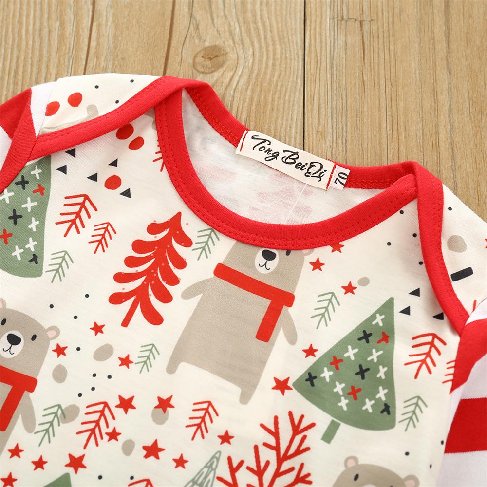 Baby Christmas Long Sleeve Printed Romper & Hat wholesale baby clothes suppliers