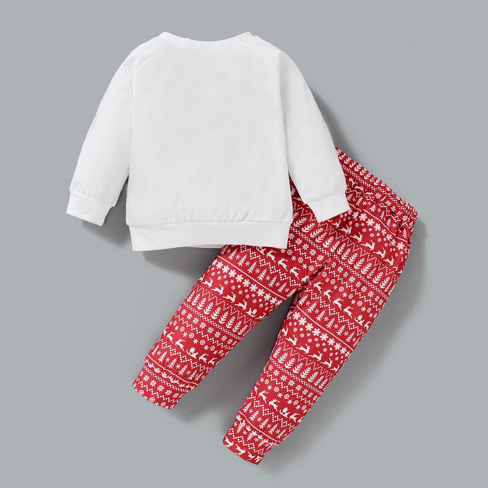 Baby Christmas Printed Long Sleeve Top & Pants Wholesale Baby Clothes