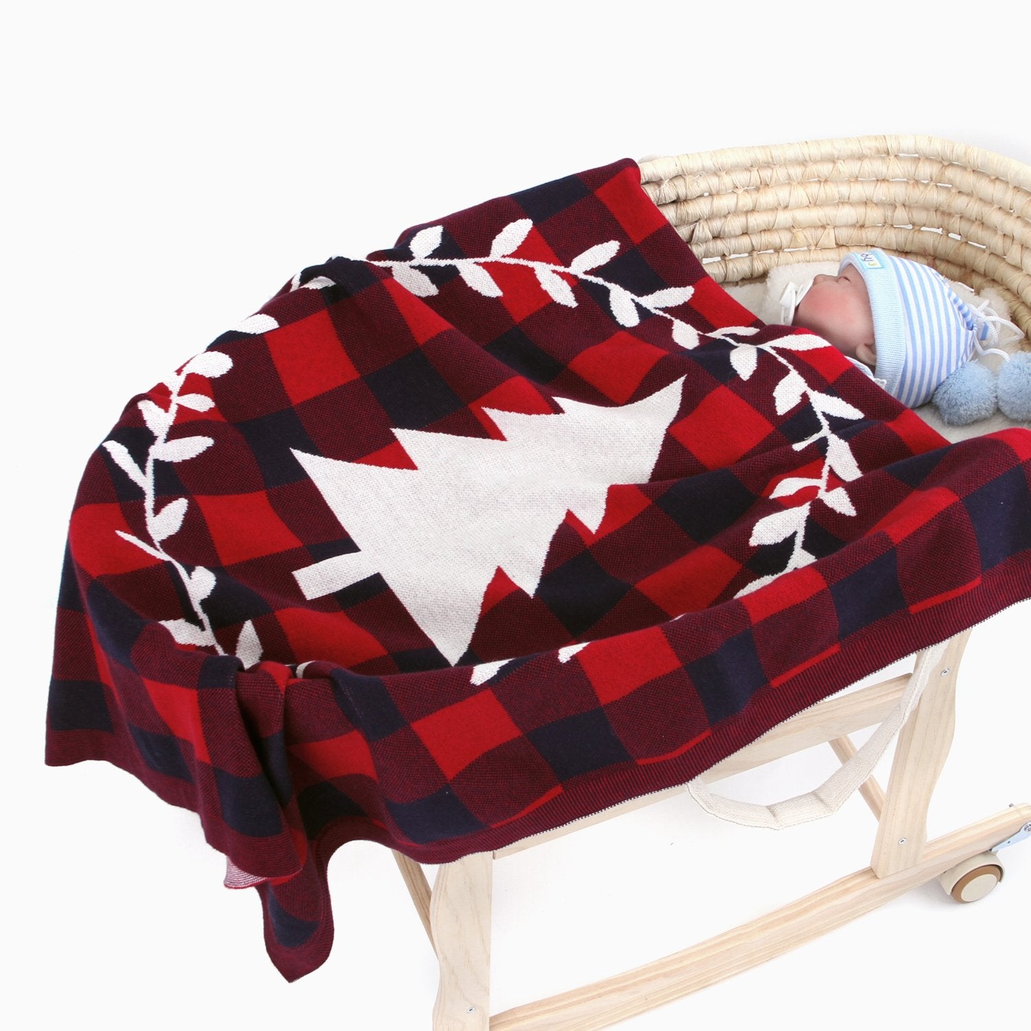 Christmas Tree Lattice Blanket Children'S Knitted Air-Conditioning Blanket Wholesale Baby Clothes