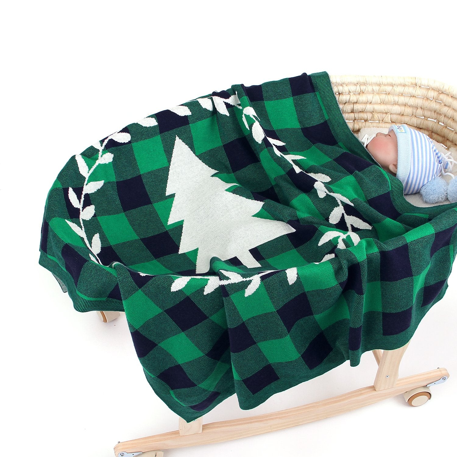 Christmas Tree Lattice Blanket Children'S Knitted Air-Conditioning Blanket Wholesale Baby Clothes