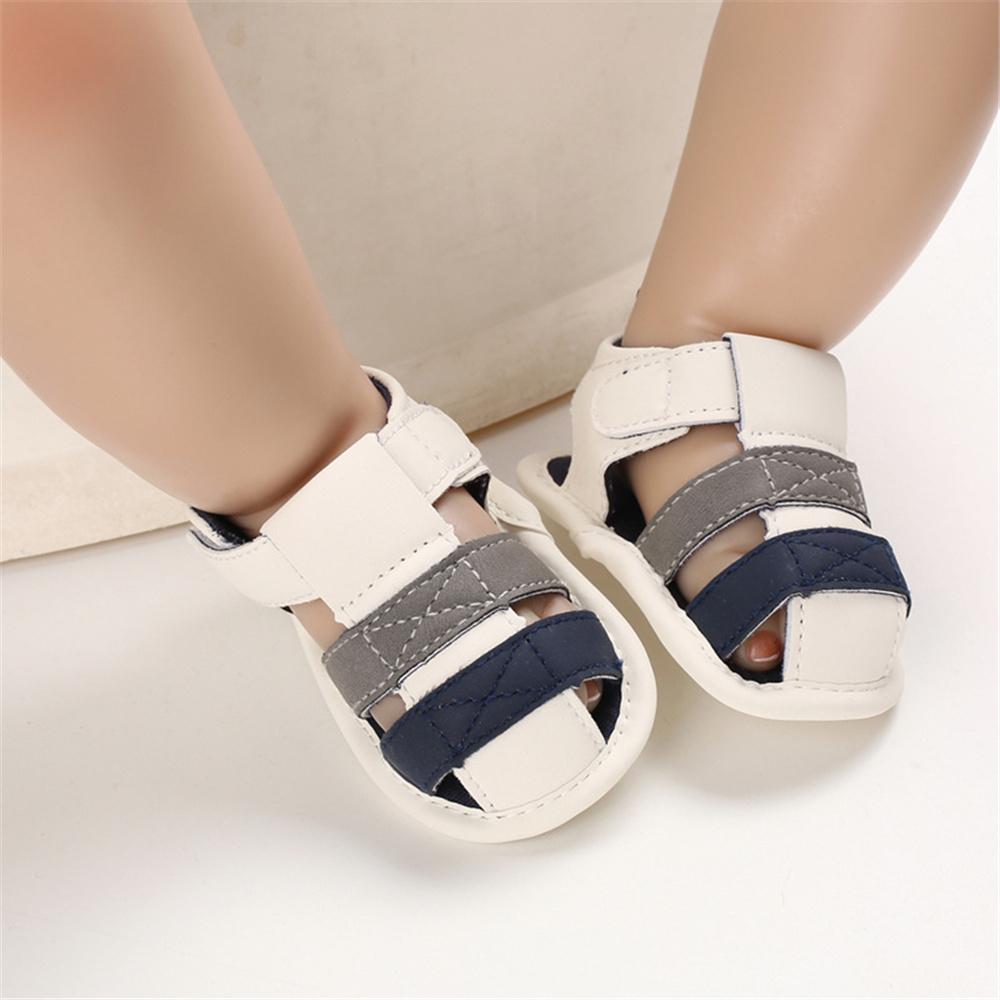 Baby Unisex Closed Toe Hollow Out Magic Tape Sandals Baby Shoes Wholesale