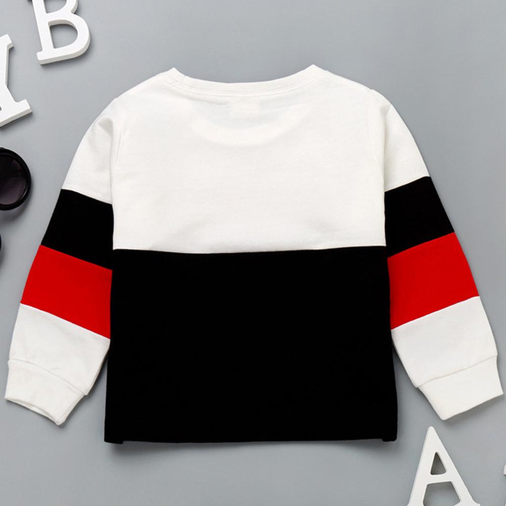 Boys Color Contrast Letter Pattern Tops Baby Boys Clothes Wholesale