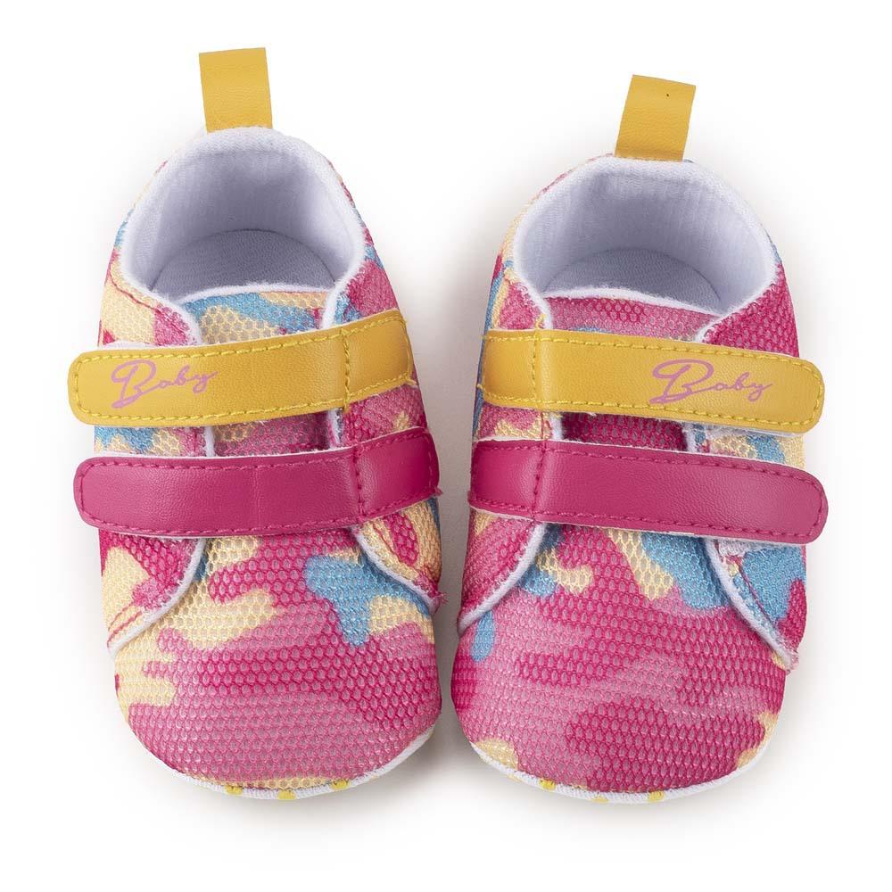 Baby Unisex Color Contrast Magic Tape All Season Shoes Baby Shoe Wholesale