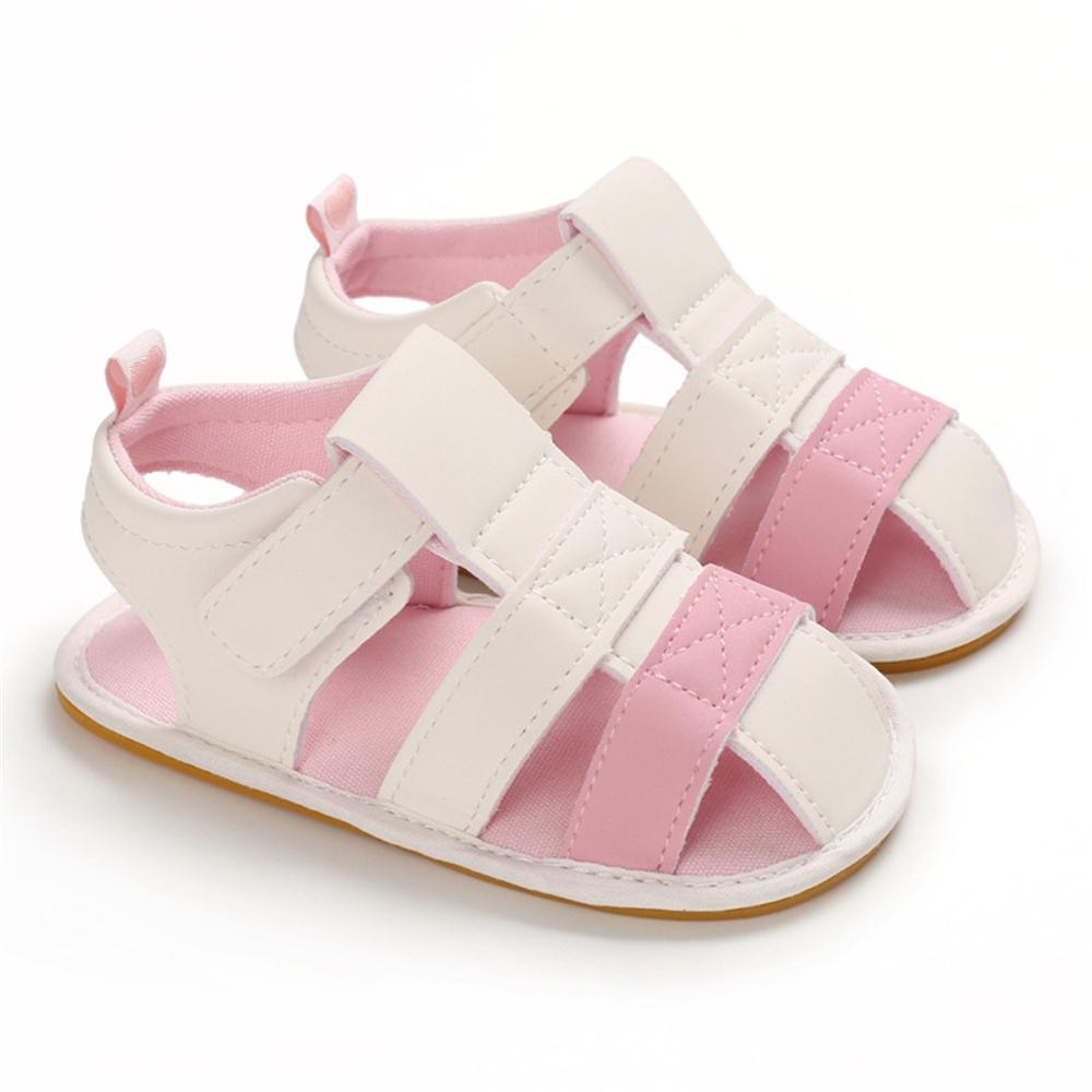 Baby Unisex Color Contrast Magic Tape Hollow Out Sandals Wholesale Baby Shoes Usa