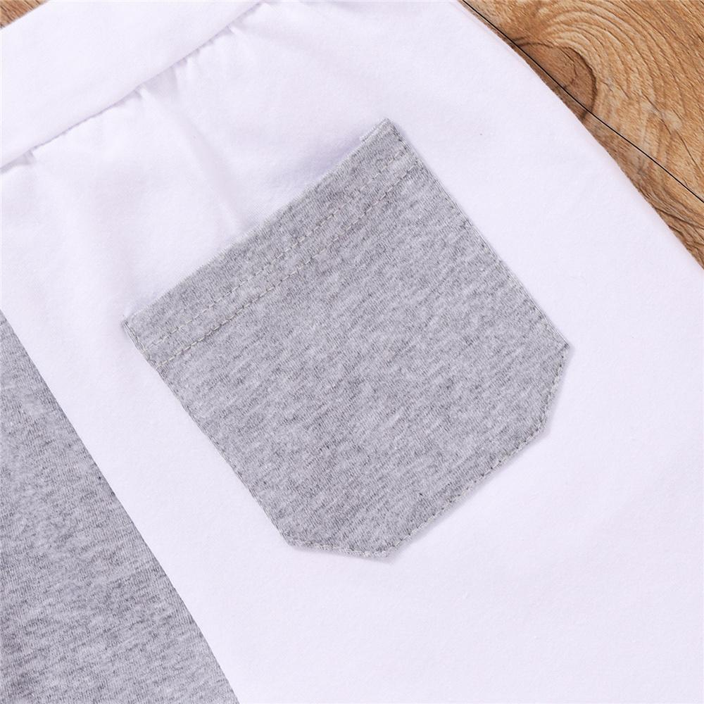 Boys Color Contrast Short Sleeve T-shirt & Shorts boy boutique clothing wholesale