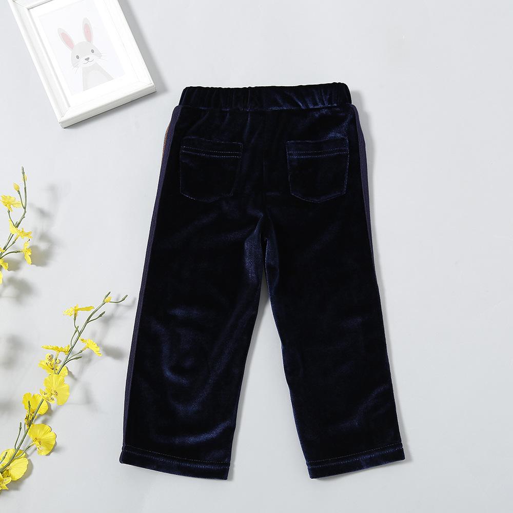 Girls Color Striped Casual Elastic Waist Pants