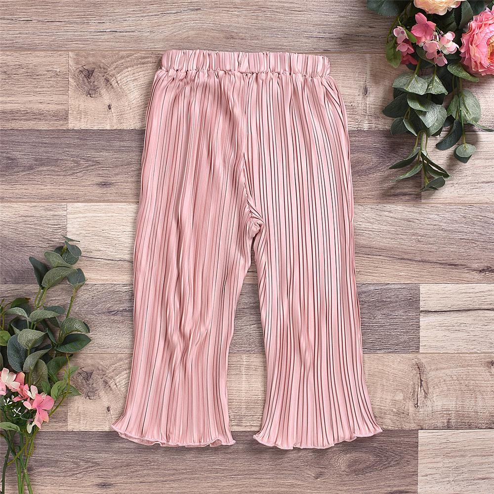 Girls Comfy Solid Flared Wide-leg Pants Wholesale